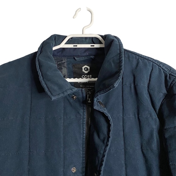 Jack & Jones Men's Blue Lightly Padded Workwear Jacket - Picture 4 of 13